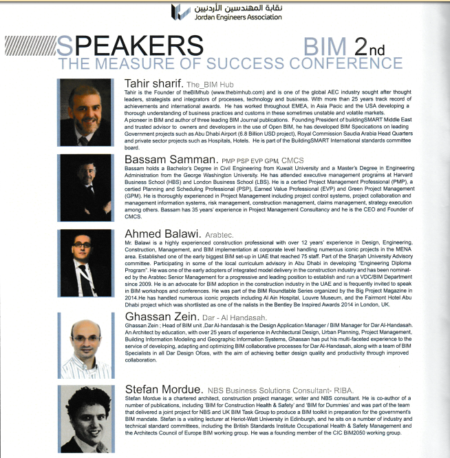 Jordan Engineers Association Speaker Certificate